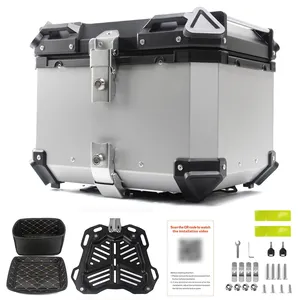 High-end 80L Durable Waterproof Motorcycle Tail Box Rear Box Trunk Luggage Case Top Box For All Motorbike