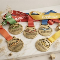 Médaille de natation personnalisée avec logo sur mesure Typhoon Medals