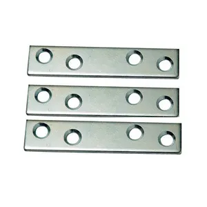 Custom Metal Stamped Flat L-Shape Corner Brace Mending Plates Bracket Zinc Plated Fixing Mending Plates