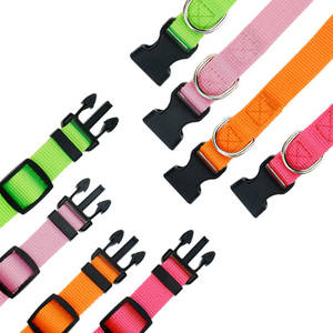 Wholesale Adjustable Dog <b>Collar</b> Classic Solid 9 Kinds of Colors Nylon <b>Pet</b> <b>Collars</b> - Product Image 4