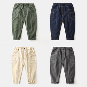 Produits les plus vendus Vêtements pour enfants Pantalons en tricot à cordon de serrage rayés pour garçons de 2 à 6 ans - Product Image 5