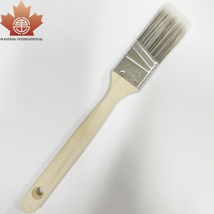 Pennello Professionale Angolato con Manico Lungo in <span class=keywords><strong>Legno</strong></span> Grezzo Non Verniciato da 2,5 Pollici <span class=keywords><strong>per</strong></span> Pittura al Lattice e Lavori di Rifinitura - Product Image 3
