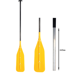 Ican Pagaie de Rafting Robuste en ABS, Monobloc, Poignée en T, Rivets Collés, Double Fixation, pour Kayak Gonflable et Canoë de Randonnée en Eau Blanche, Location - Product Image 1