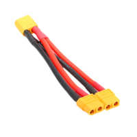 Câble adaptateur XT60 mâle-femelle avec gaine en silicone, conducteur en cuivre pur, longueur 500 mm, 220 V, alimentation batterie lithium SYK