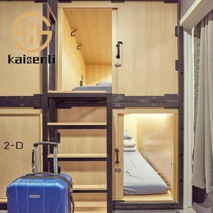 Cama Cápsula Vertical con Puerta Corredera para Hostales Juveniles y Cama Horizontal Tipo Caja, Proveedor OEM ODM de Camas de Madera y Acero - Product Image 1