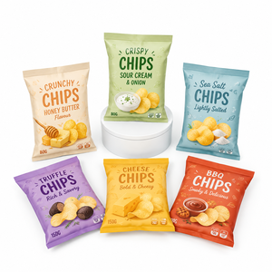 Custom Design Plastic Recyclable Easy Open Flavor Potato Chips Snack Bag Packaging Vacuum <b>Pouch</b> Resealable Mylar Bags Wholesale - Product Image 1