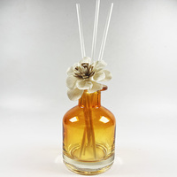 Flacon d'arôme de luxe personnalisé de 100 ml, best-seller, en verre transparent, avec bâtonnets en rotin naturel et boîte personnalisée