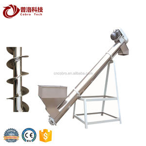 Transportador de Tornillo Sinfín con Tolva y Correa de Acero Inoxidable, Velocidad Ajustable para la Industria de Envasado de Alimentos y Bebidas - Product Image 1