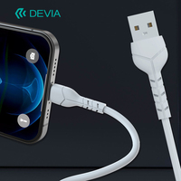 Câble de charge USB 3.2 blanc de 1 mètre pour iPhone, charge rapide 2.1A, téléphone portable, matériau PVC, certifié CE ROHS