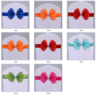 Ceintures de chaise en Spandex bleu royal décoration chaise de mariage dos fleur ceintures de chaise pour mariage