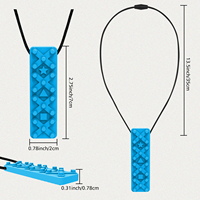 Collier pendentif en silicone pour enfants autistes, jouet sensoriel à mâcher, bâtonnets à mâcher pour les dents