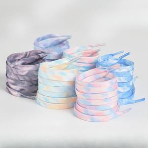 Cordones de zapatos con estampado personalizado y creativo OLIAN, zapatillas AF <span class=keywords><strong>Air</strong></span>-<span class=keywords><strong>Force</strong></span> <span class=keywords><strong>One</strong></span>, cordones planos de lona personalizados de poliéster con tinte anudado - Product Image 2