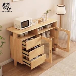 Meubles de cuisine design moderne, armoire de salle à manger en bois, fabrication chinoise, prix de gros, personnalisable, en stock, prêt à être expédié - Product Image 3