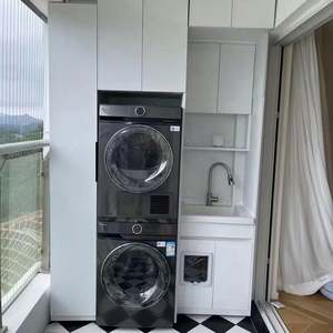 High-quality Modern Design Custom Wood <b>Washing</b> <b>Machine</b> Cabinets Easy Assembly Bedroom Use Wholesale Export - Product Image 1