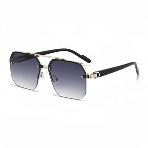 Sunglasses <b>Square</b> Metal <b>Frame</b> UV400 Protection Unisex Fashion Travel Style Silver Color - Product Image 5