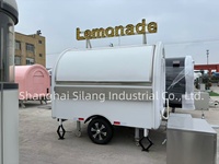 SLUNG Blanc Personnalisé Alimentaire Remorque Limonade Sandwich Jus Camion Fast Food Chariot Café Dessert Mobile Bar