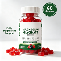 Gummies de glycinate de magnésium à absorption élevée sans gluten et sans OGM pour femmes
