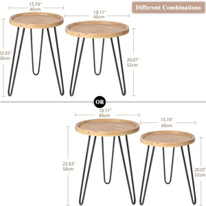 Foldable sofa side <b>table</b>, trendy <b>small</b> <b>table</b>, living room coffee <b>table</b>, simple round <b>table</b> for home use, bedroom mini bedside - Product Image 5