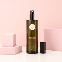Bouteille de Luxe en Verre 200ml Marque Privée Rechargeable pour Spray d'Ambiance et Parfum Maison Ambré Vert avec Brume Fine pour Cheveux