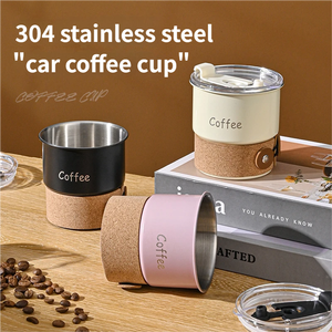 Großhandel Custom Logo 420ml Tragbare Sport Edelstahl bedeckt 304 Isolierte Kaffeetasse, Doppels chicht Kaffeetasse - Product Image 1