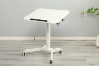 Bureau d'étude pour ordinateur portable ADA avec réglage de la hauteur par vérin à gaz, 4 roulettes verrouillables, inclinable de 0 à 90 degrés, pliable pour la maison et le bureau