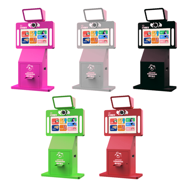 Portable Customizable Mini Metal Photo Booth Selfie Station Kiosk Vending Machine Enclosure with Coin Operate Games