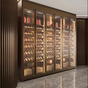 Armadio frigo vino moderno commerciale formato personalizzato 304 acciaio inox espositore in legno elettrico per uso domestico - Product Image 5