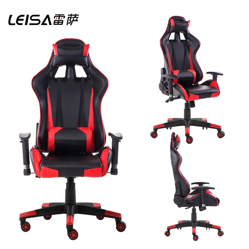 Il miglior produttore Gamer Massage sedia da gioco per ufficio girevole ergonomica economica a 180 gradi con poggiapiedi e massaggio