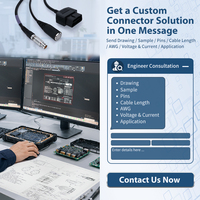 Cable Automotriz con Conector TGG Blindado Serie C de Diseño OEM, PVC IP68, Conductor de Aleación de Cobre, Longitud Personalizada