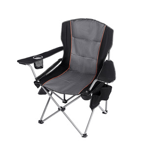 Chaise pliante d'extérieur avec accoudoirs réglables, chaise de plage, de parc, de camping, de loisirs, siège large et confortable, design pliable - Product Image 1