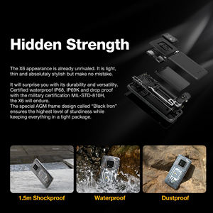 AGM X6 Phantom 温度センサー搭載 Android 14 5000mAh 8GB+128GB NFC 50MPカメラ スマートフォン 5Gタフネススマホ 携帯電話 - Product Image 4