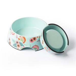Personalizado melamina <span class=keywords><strong>Pet</strong></span> <span class=keywords><strong>Bowl</strong></span> com Full Color Anti-Skid Base de Borracha Interior e Exterior Decalque Impresso em Material Plástico - Product Image 4