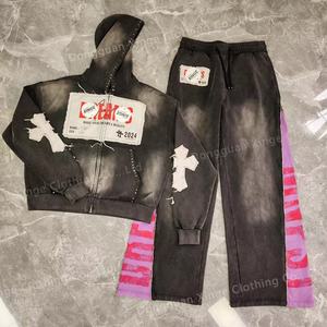 Conjunto de Sudadera con Capucha y Pantalones Deportivos con Logotipo Personalizado, Bordado de Alta Calidad, 100% Algodón, Estilo Urbano, Unisex - Product Image 2