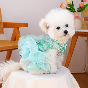 Vestido de Esmoquin Elegante para Perros, Ropa para Cachorros, Diseño de Princesa, Primavera-Verano, Lindo, de Poliéster Ecológico con Estampado - Product Image 1