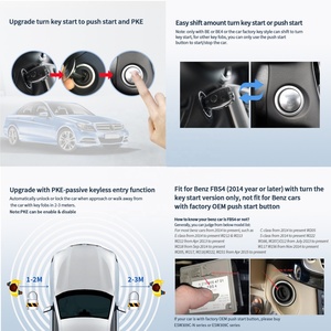 Système de clé intelligente EASYGUARD PKE compatible avec Benz ML/GL/GLS, Classe G, Classe A, Classe B 2014+  Démarrage par clé FBS4 - Product Image 5