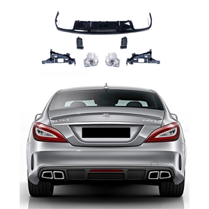 Punte di scarico del diffusore posteriore per <span class=keywords><strong>CLS</strong></span> classe W218 vecchio aggiornamento al nuovo LCI CLS63 Style Kit carrozzeria 2011 2018 paraurti per auto - Product Image 1