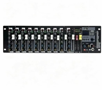 Console audio analogique professionnelle GAX-QX12 à 12 canaux, montée en rack, intégrée avec effets