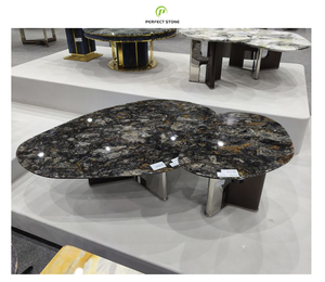 Mesa elíptica de piedra de lujo Muebles de piedra de primera calidad para <span class=keywords><strong>hotel</strong></span> y hogar Mesas de comedor elegantes Fabricante superior - Product Image 1