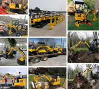 Mini-excavatrice à vendre et à louer, compacte, haute polyvalence, micro-excavatrice sur chenilles de 1 tonne, fixation rapide