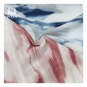 WI-B01 Newest quilted fabric Tie dye printed Abstract design Crinkle chiffon fabric for hijab