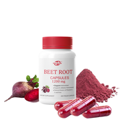 Capsules de poudre de racine de betterave pure 600mg en marque blanche OEM, en promotion, pour l'énergie, les performances sportives et le soutien de la santé