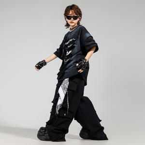 Ropa de Hip-Hop para Niños, Estilo Moderno, Retro, con Personalidad, Traje de Hip-Hop Urbano para Actuaciones de Baile - Product Image 4