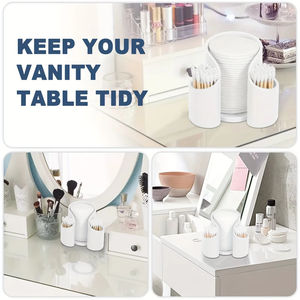 Soporte para Discos de Algodón, Dispensador de Hilo Dental, Organizador de Almacenamiento para Discos de Algodón, Vasos de Papel y Hilo Dental para Baño - Product Image 3