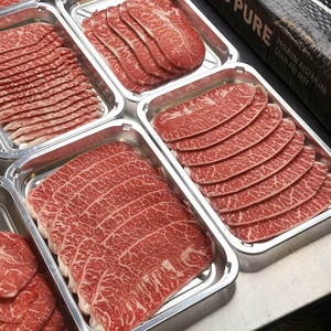 Nhà Máy Tùy Chỉnh Vỉ Bao Bì Thực Phẩm Khay Tinh Bột Ngô PP Nhựa Tươi Thịt Bít Tết Thịt Bò Khay Với Niêm Phong Phim - Product Image 1