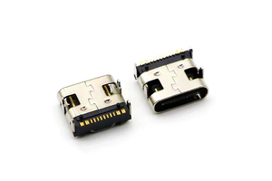 <b>TYPE</b> <b>C</b> Female USB Connector 16P Four-pin <b>Plug</b> Surface Mount Stainless Steel Copper-exposed Reel Packaging - Product Image 2