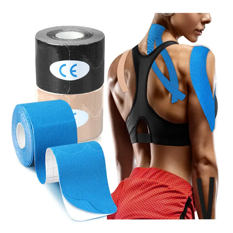 Genouillère de sport, ruban élastique de récupération athlétique, soulagement de la douleur musculaire, genouillères, Support pour Bandage de Fitness, 14 couleurs