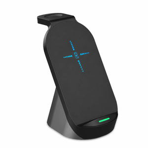 3 in 1 Magnetic Upright <b>Wireless</b> Charging Station 15W Charger for <b>Phone</b> Watch Earphone with 9 Layer Safety Protection - Product Image 2
