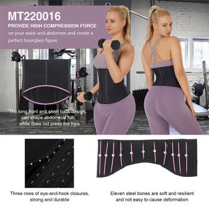 HEXIN Entraîneur de taille en latex haute compression de haute qualité Tondeuse amincissante pour le ventre Ajustable Plus Size Respirant Waist Cincher - Product Image 2