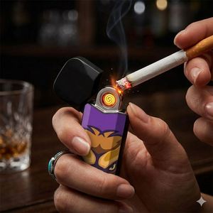 Briquet USB rechargeable ultra-mince 2026 – Appareil portable pour accessoires de fumeur - Product Image 5