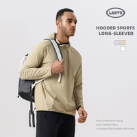 Vêtements de sport pour hommes sweats à capuche sport logo personnalisé nylon à séchage rapide entraînement en plein air pull imperméable décontracté automne veste de sport pour hommes